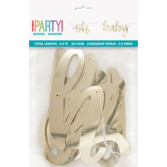 Oh Baby Gold Baby Shower Banner Gold Baby Shower Decorations Oh Baby Gold Baby Shower Banner Gold Baby Shower Decorations